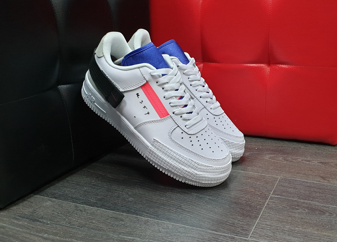 Кроссовки Nike Air Force 1 Type White Blue Pink - фото 4 - id-p119876017