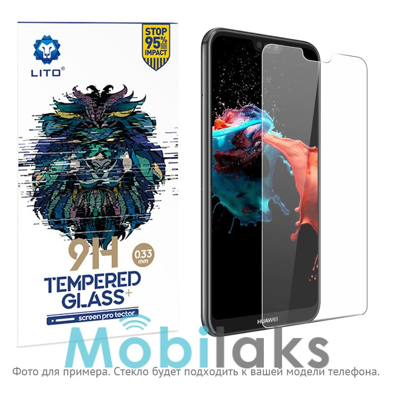 Защитное стекло для Samsung Galaxy J6+ на экран противоударное Lito-1 2.5D 0,33 мм