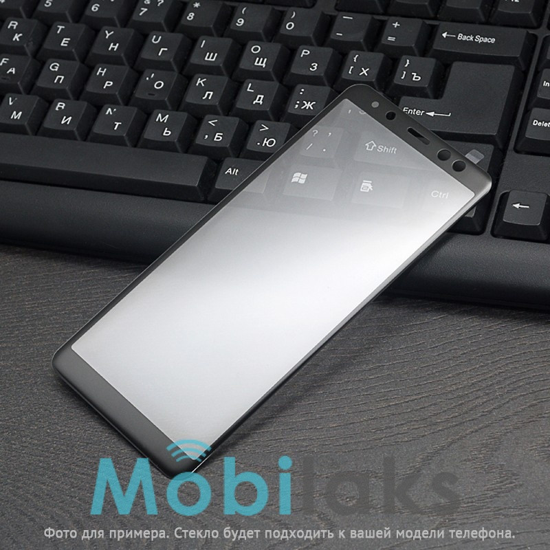 Защитное стекло для Xiaomi Redmi Note 6 на весь экран противоударное ISA Glue черное (без упаковки)