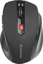 Беспроводная мышь Defender Ultra MM-315, 6 кнопок, 1600 dpi, питание 1xAA, черная