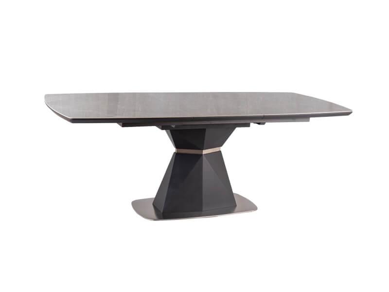 Стол обеденный SIGNAL CORTEZ 160 (серый керамический/матовый антрацит)