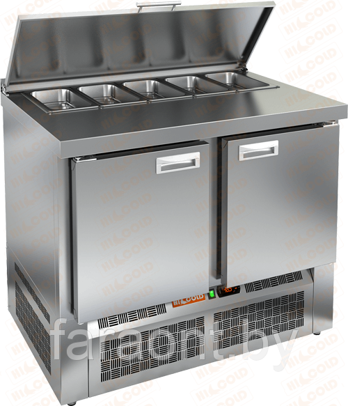 Стол холодильный для салатов (саладетта) с крышкой HICOLD SLE1-11GN - фото 1 - id-p120060871