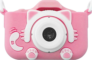 Детский цифровой фотоаппарат GSMIN Fun Camera Kitty со встроенной памятью и играми