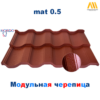 Металлочерепица модульная НОРДО, Премиум PLUS, 0,5мм