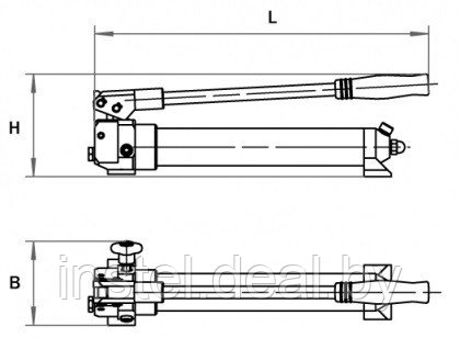 НРГ-7010АС Насос ручной гидравлический 1л, 700 бар - фото 2 - id-p120066384