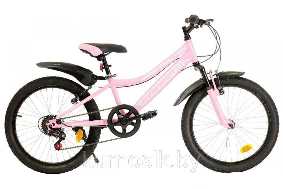 Подростковый велосипед AVENGER C200DW 20" розово-серебристый