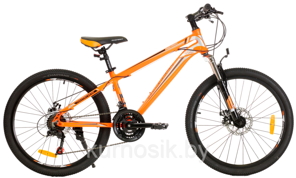 Подростковый велосипед Avenger A245D 24" оранжево-черный
