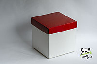 Коробка 150х150х150 Красная (белое дно)