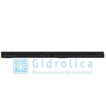 Комплект Gidrolica Light: лоток водоотводный ЛВ -10.11,5.5,5 - пластиковый
 с решеткой РВ -10.10,8.100, фото 2