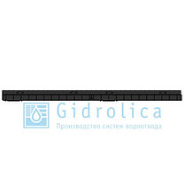 Комплект Gidrolica Light: лоток водоотводный ЛВ -10.11,5.5,5 - пластиковый
с решеткой РВ -10.10,8.100, фото 2