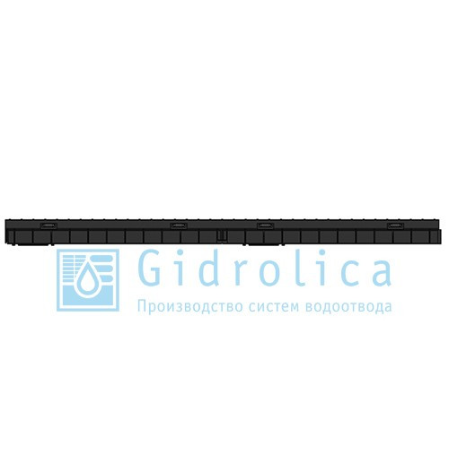 Комплект Gidrolica Light: лоток водоотводный ЛВ -10.11,5.5,5 - пластиковый с решеткой РВ -10.10,8.100 - фото 3 - id-p120067122