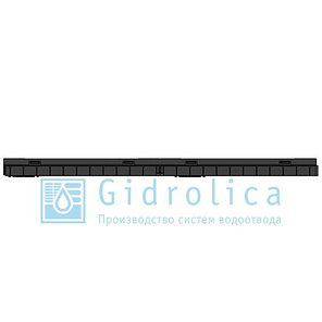 Комплект Gidrolica Light: лоток водоотводный ЛВ -10.11,5.5,5 - пластиковый
 с решеткой РВ- 10.11.50, фото 2