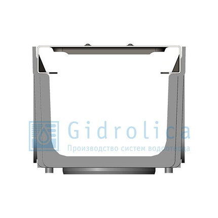 Комплект Gidrolica Light: лоток водоотводный ЛВ -10.11,5.9,5 - пластиковый
с решеткой РВ -10.10,8.100, фото 2