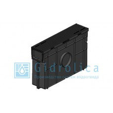 Комплект Gidrolica Light: пескоуловитель для пластиковых лотков ПУ 10.11,5.32 - пластиковый с решеткой РВ-, фото 2