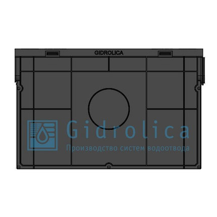 Комплект Gidrolica Light: пескоуловитель для пластиковых лотков ПУ 10.11,5.32 - пластиковый с решеткой РВ-, фото 2