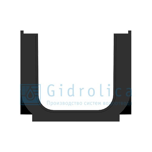 Лоток водоотводный Gidrolica Standart ЛВ-10.14,5.12 - пластиковый - фото 2 - id-p120067143