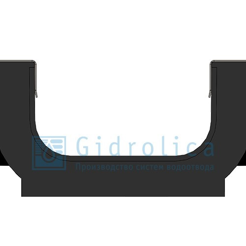 Лоток водоотводный Gidrolica Standart Plus ЛВ-10.14,5.08 - пластиковый (усиленный) - фото 2 - id-p120067148