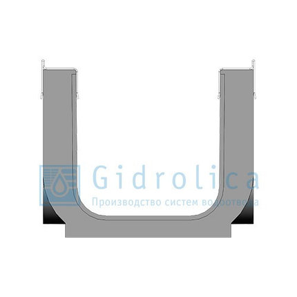 Лоток водоотводный Gidrolica Standart Plus ЛВ-10.14,5.12 - пластиковый (усиленный), фото 2