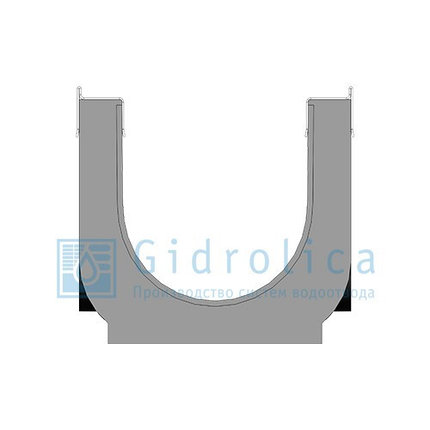 Лоток водоотводный Gidrolica Standart Plus ЛВ-10.14,5.13,5 - пластиковый (усиленный), фото 2