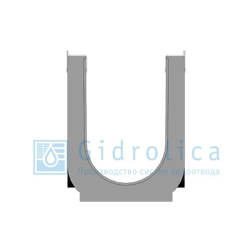 Лоток водоотводный Gidrolica Standart Plus ЛВ-10.14,5.18,5 - пластиковый (усиленный) - фото 2 - id-p120067152