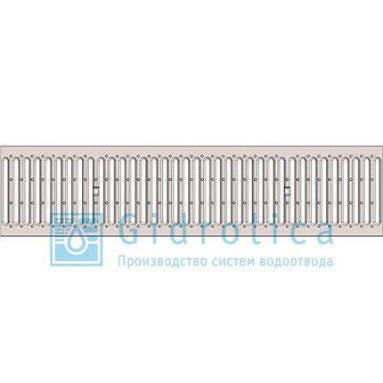 Решетка водоприемная Gidrolica Standart РВ -15.24.100 - штампованная стальная нержавеющая, кл. А15, фото 2