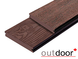 Террасная доска ДПК Outdoor 3D 140*25*3000 мм. полнотелая STORM/OCEAN BROWN коричневая