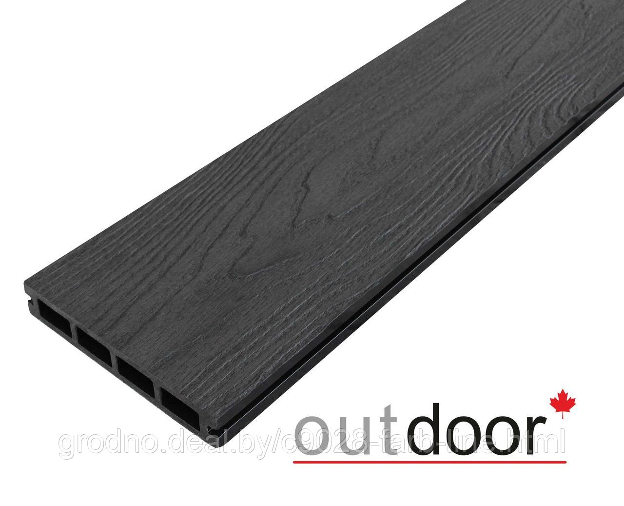 Террасная доска ДПК Outdoor 3D 150*25*4000 мм. ARIZONA BLACK черная - фото 2 - id-p8506726