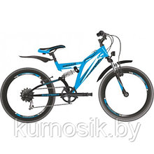 Подростковый велосипед Avenger F244D 24" сине-черный
