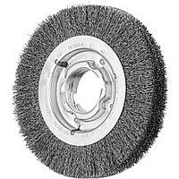 Щетка дисковая широкая промышленная  неплетеная (гофрированная) 200 мм по стали, RBU 20038/АК32-2 ST 0,3, фото 1