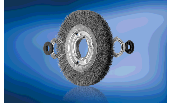 Щетка дисковая широкая промышленная неплетеная (гофрированная) 200 мм по стали, RBU 20025/АК32-2 ST 0,3 - фото 2 - id-p120067871
