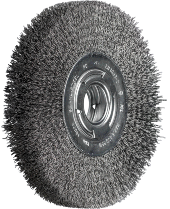 Щетка дисковая широкая промышленная  неплетеная (гофрированная) 180 мм по стали, RBU 18038/АК32-2 ST 0,3