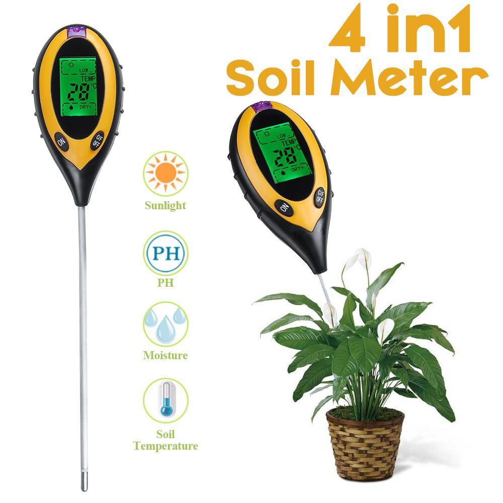 Анализатор почвы 4 в 1 (PH-метр, влагомер, термометр, люксметр) - фото 2 - id-p120120601