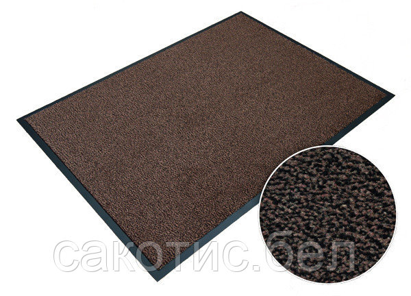 Входной коврик с ворсом на резиновой основе 85*150 см (темно серый) - фото 2 - id-p120121278