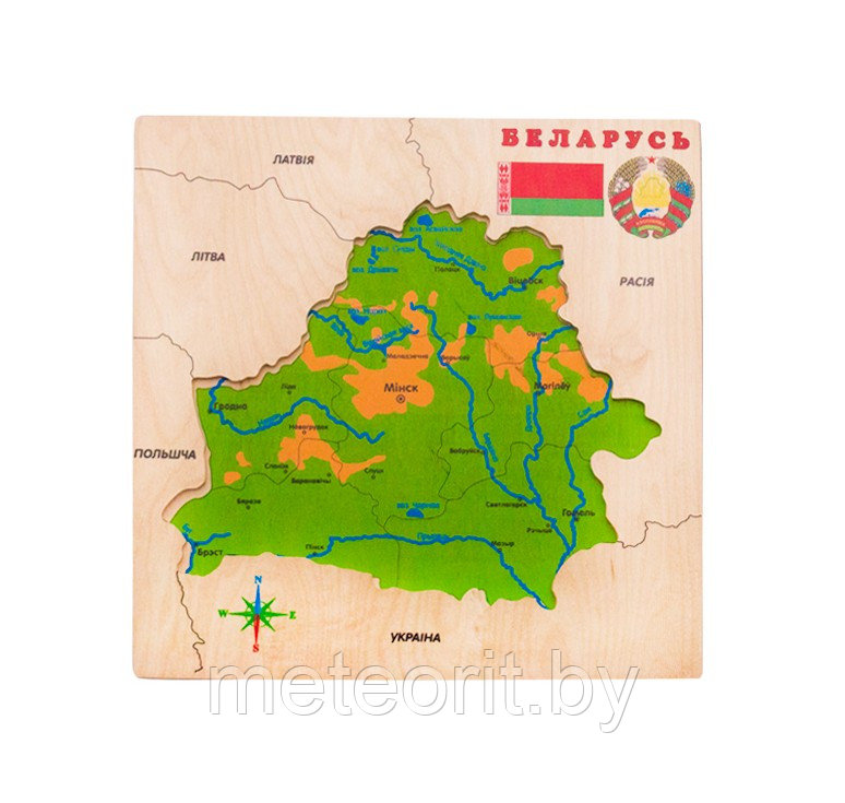 Карта белоруссии 3д