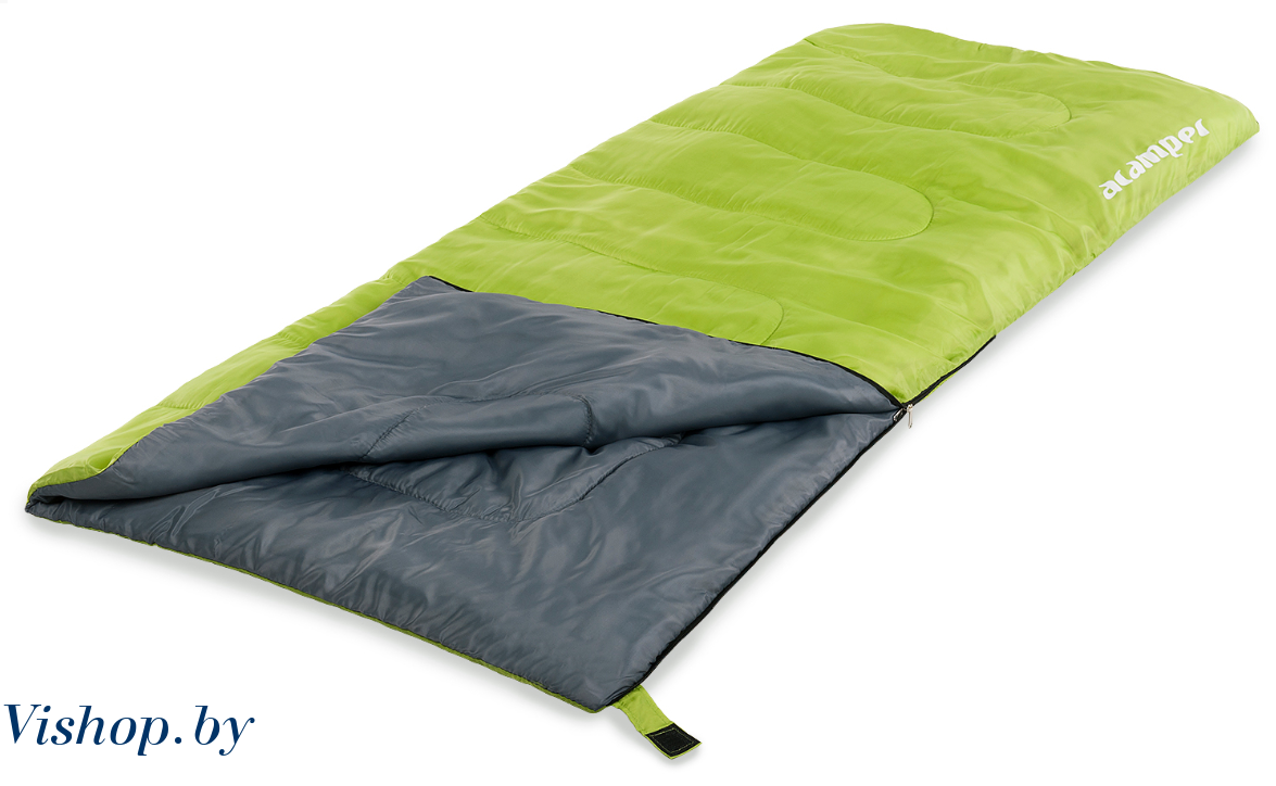 Спальный мешок 250г /м2 ACAMPER серо-зеленый - фото 1 - id-p120123359
