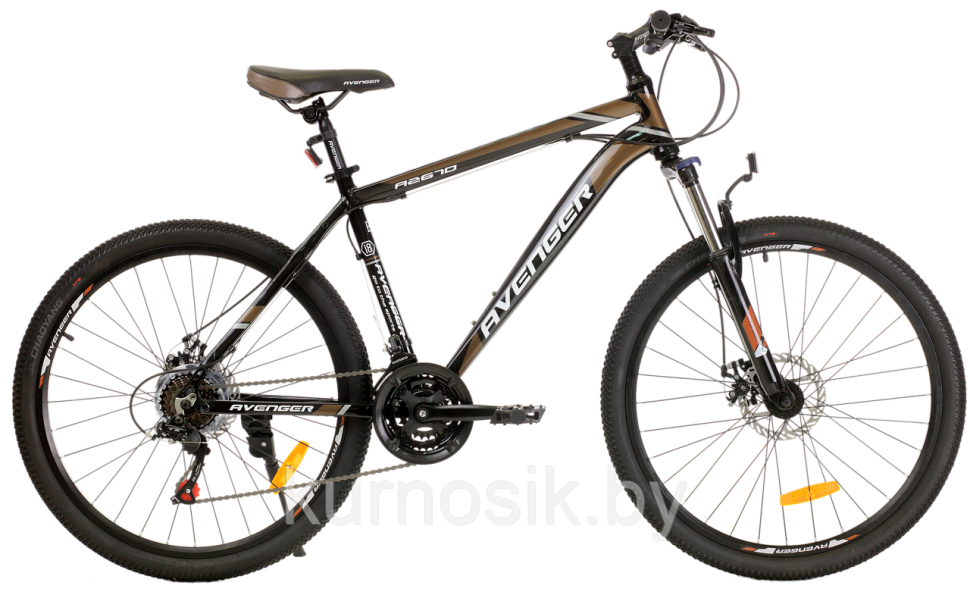 Велосипед Avenger A267D 26" черно-коричневый