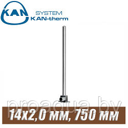 Трубка хром KAN-therm Push Cu15-14x2,0 мм, 750 мм