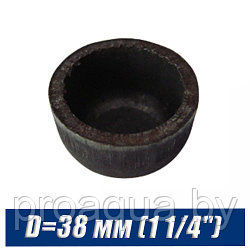 Заглушка стальная черная D=38 мм (1 1/4")