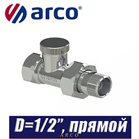 Клапан радиаторный прямой Arco TEIDE PLUS D1/2"x1/2"