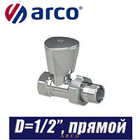 Кран радиаторный прямой Arco TEIDE PLUS D1/2"