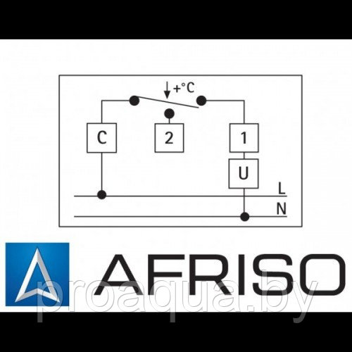 Термостат накладной Afriso 20-90°C - фото 2 - id-p120126307