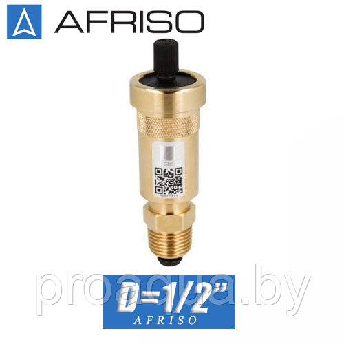 Воздухоотводчик AFRISO с клапаном D=1/2” Aquastop