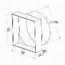 Редуктор вентиляционный 90х90 мм / D=100 мм, фото 2