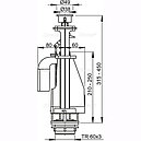 Сливной механизм Alcaplast A08 с двойной кнопкой, фото 2