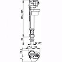 Впускной механизм Alcaplast A18 3/8" (нижний), фото 2