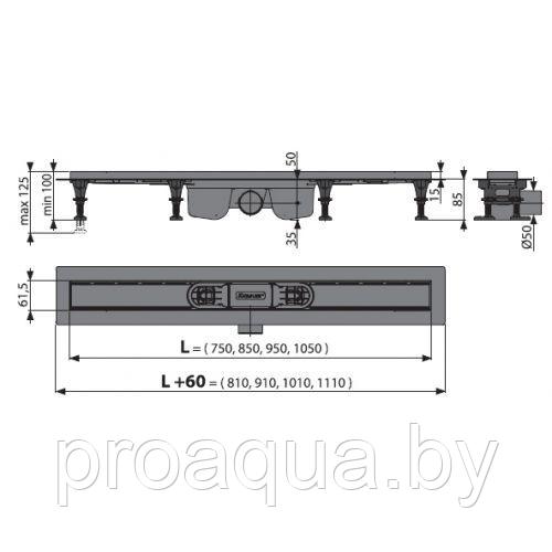 Трап линейный Alcaplast APZ12-950 Tile (95 см) - фото 4 - id-p120127915