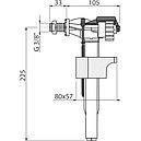 Впускной механизм Alcaplast A16M D=3/8" (боковой), фото 2