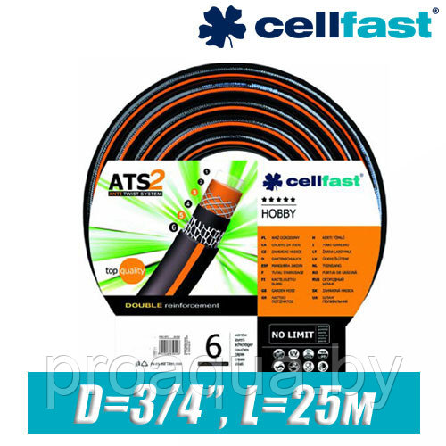 Шланг поливочный Cellfast Hobby ATS 3/4" (20 мм), 25 м - фото 1 - id-p120127925