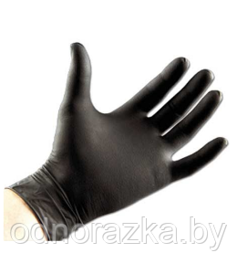 Перчатки одноразовые нитриловые M (100шт.) (черные)