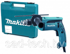 Дрель ударная MAKITA HP 1640 K в чем. + Набор сверл по бетону, 5 шт. (D-05175) (680 Вт, патрон ЗВП, 1 скор.)